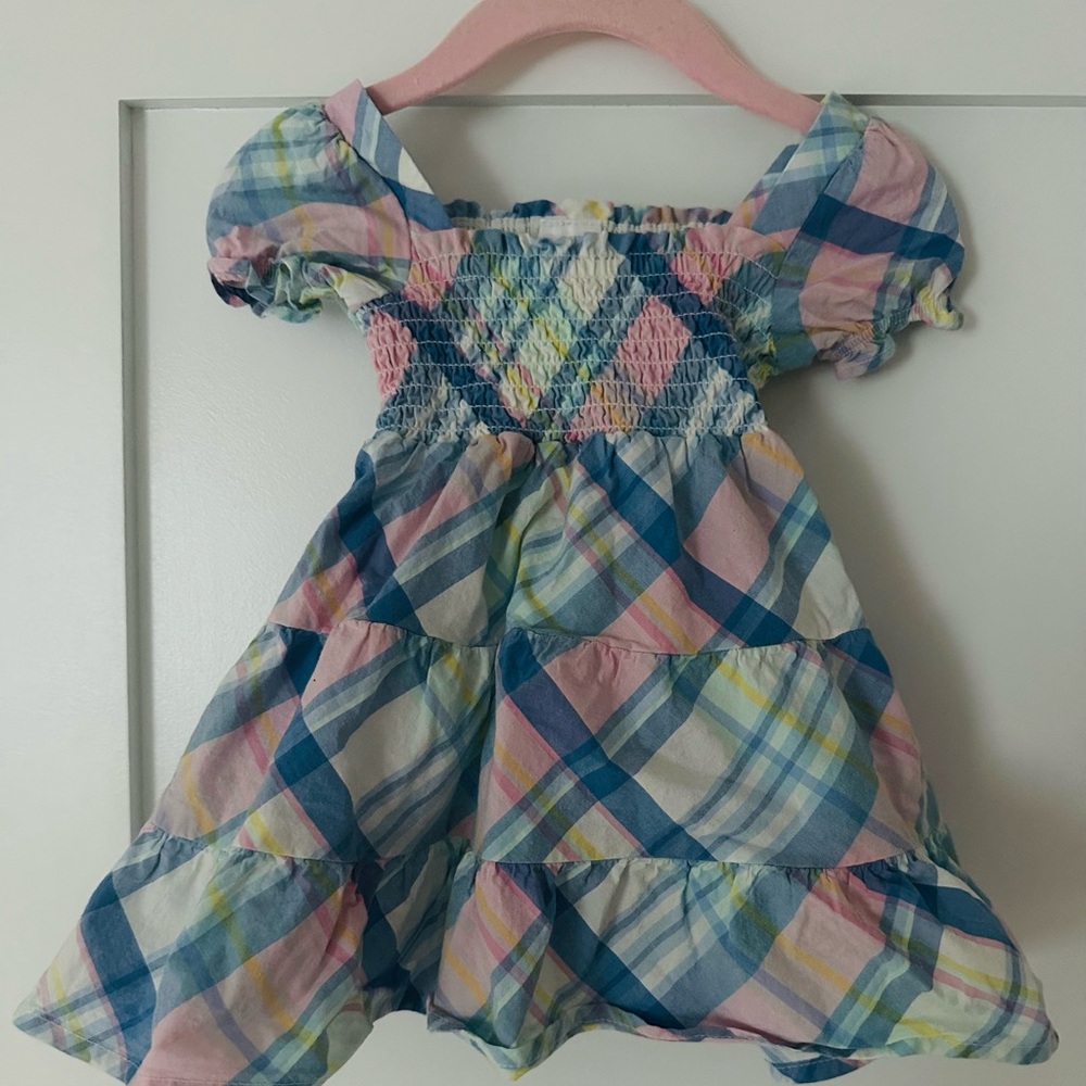 Gymboree Plaid Blue and Pink Baby Girl Dress